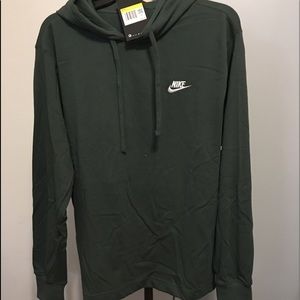 Men’s Nike dk green cotton pullover hoodie